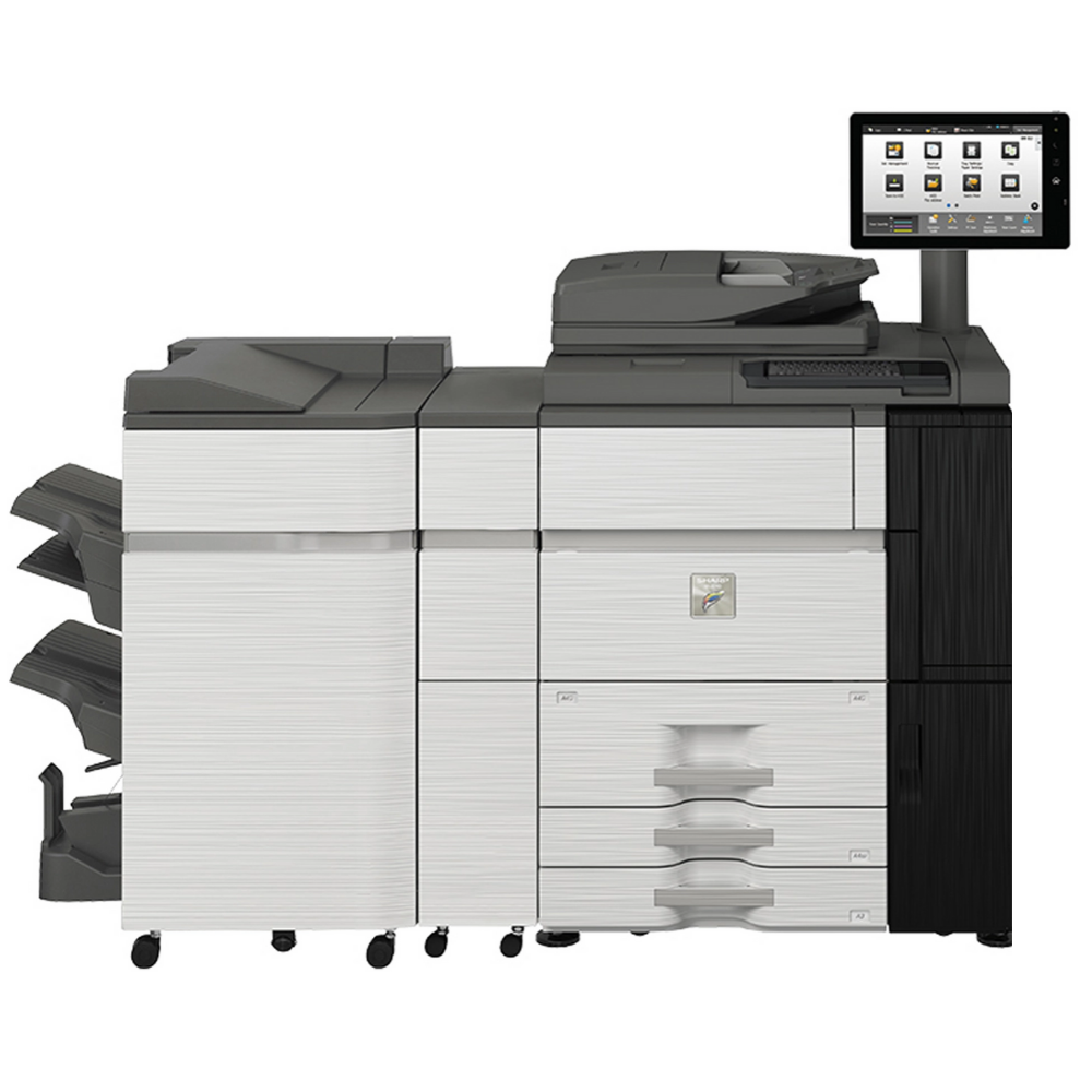 Sharp MX-7580N Color Laser Production Printer with FN22 Finisher
