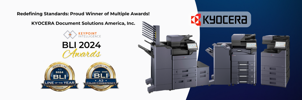 Kyocera Triumphs with Double Distinction: Secures BLI 2024 A3 Line of the Year and 2024-2026 Most Color Consistent A3 Brand Awards!