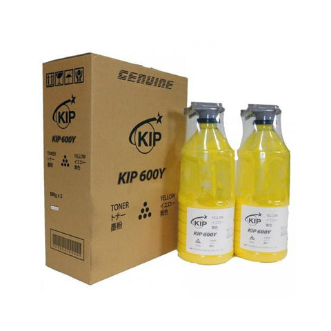 KIP 600 Series Yellow Toner - 500 Gram Cartridges (2 Per Box)