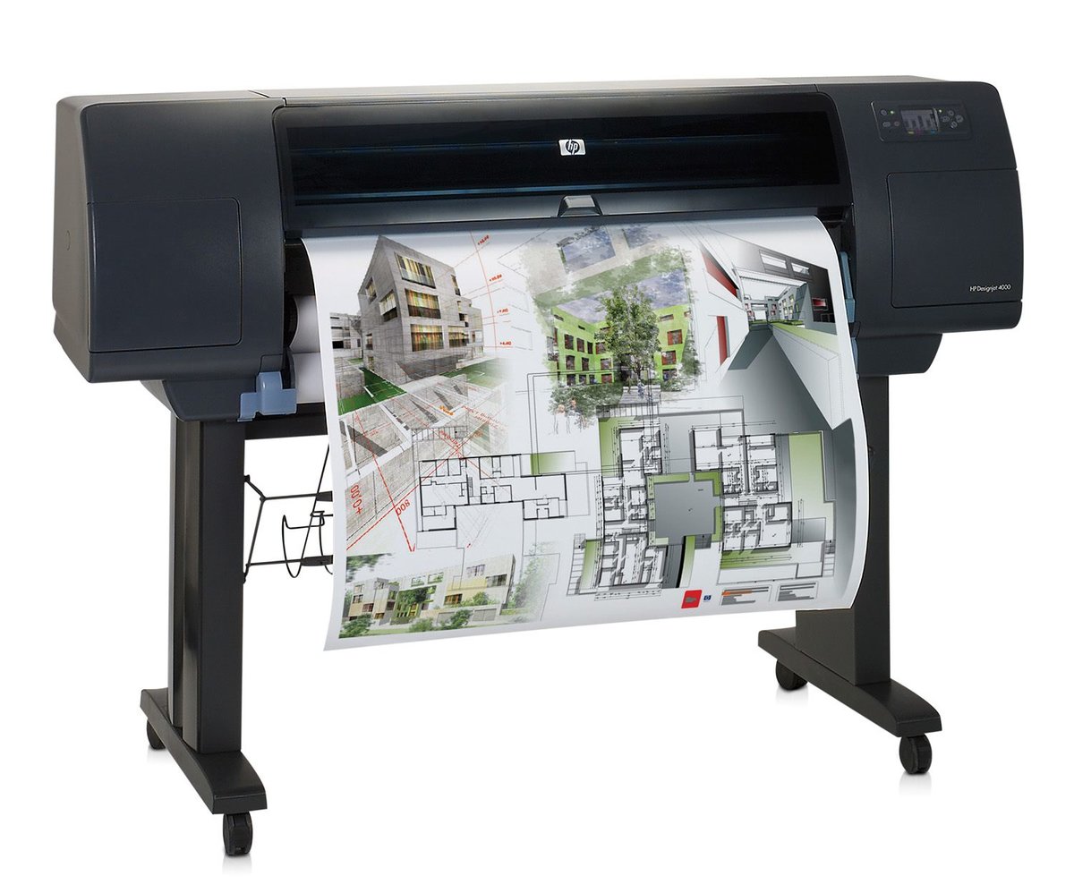 HP DesignJet 4000 42-inch 1 Roll Color Inkjet Wide Printer ABD Office Solutions, Inc.
