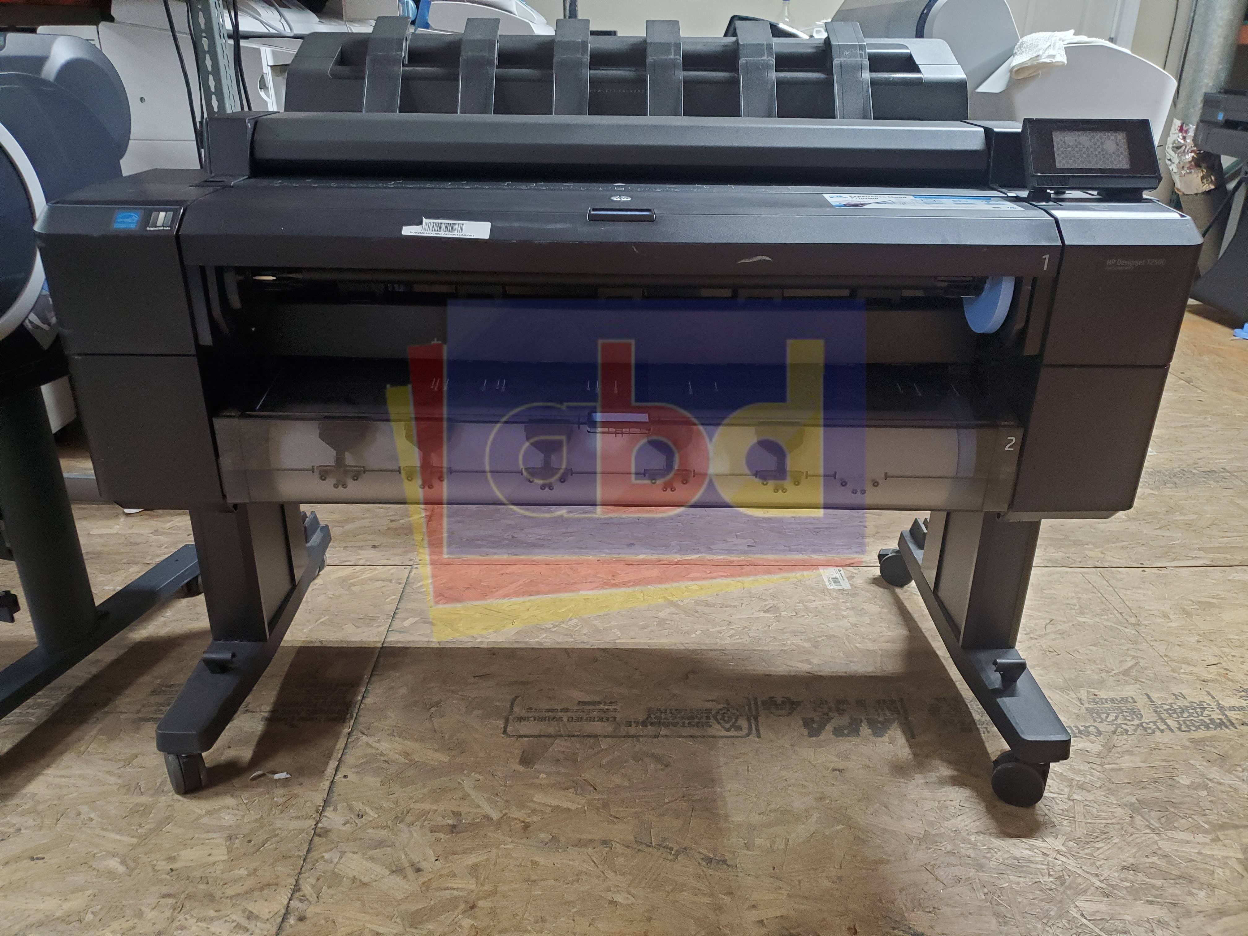 Hp R2500 HP DesignJet T2500 36-inch Color Inkjet Wide Format Printer Scanner ...