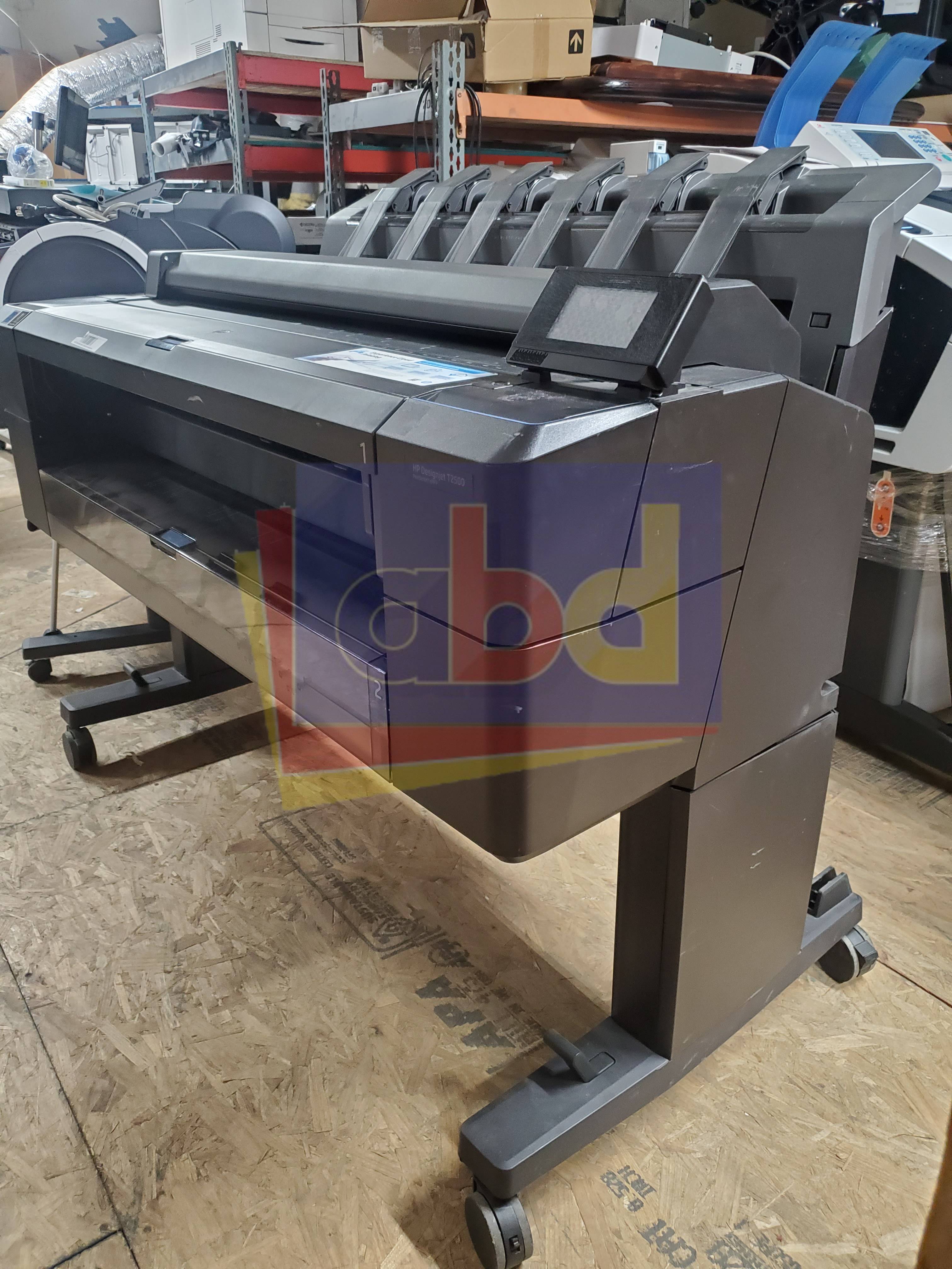 Hp R2500 HP DesignJet T2500 36-inch Color Inkjet Wide Format Printer Scanner ...