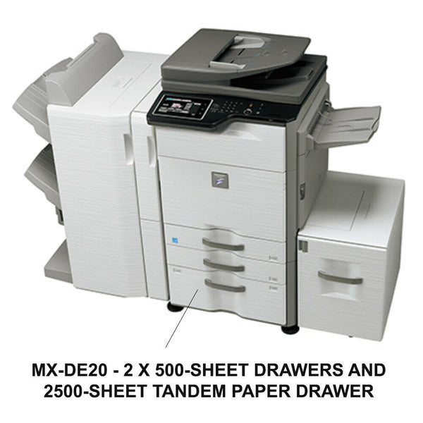 Sharp MX-DE20 2 Paper Drawers and Tandem Drawers