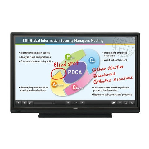 Sharp Aquos PN-L703B 70" Interactive Touchscreen Display Monitor with PC